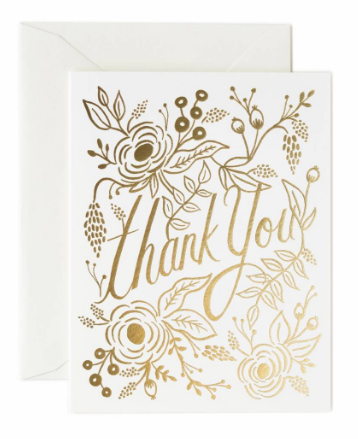 Gold Thank You - Rifle Paper Co.